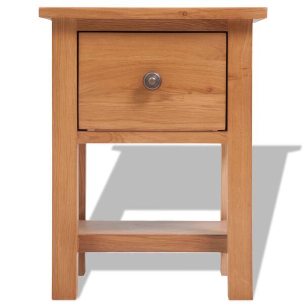 vidaXL Nightstands 2 pcs 36x30x47 cm Solid Oak Wood