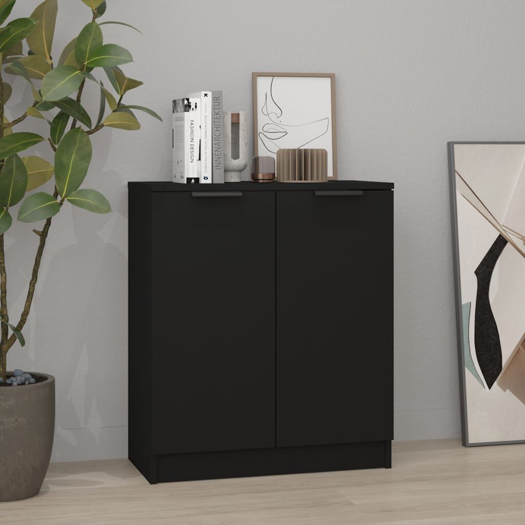 vidaXL Sideboard Black 60x30x70 cm Engineered Wood