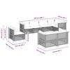 vidaXL 8 Piece Garden Sofa Set with Cushions Black Poly Rattan