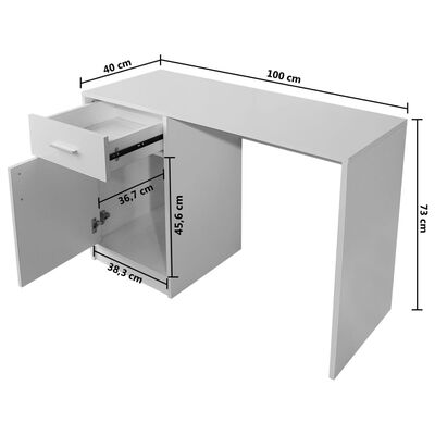 vidaXL Shoe Cabinet 7 Shelves White