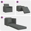 vidaXL Floor Sofa Bed 2-in-1 Dark Grey 112x174x55 cm Fabric