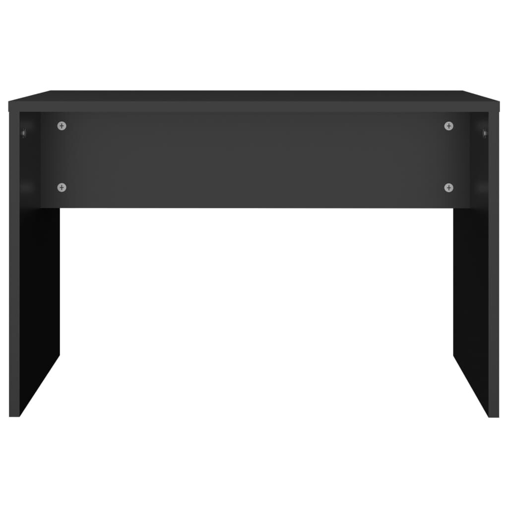 vidaXL Dressing Stool Black 70x35x45 cm Engineered Wood