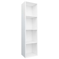 vidaXL Book Cabinet/TV Cabinet White 36x30x143 cm Engineered Wood, white vidaXL Book Cabinet/TV Cabinet White 36x30x143 cm Engineered Wood
