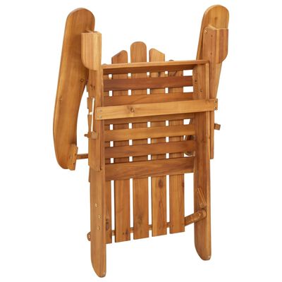 vidaXL Adirondack Garden Chair with Footrest Solid Wood Acacia, brown and cream vidaXL Adirondack Garden Chair with Footrest Solid Wood Acacia