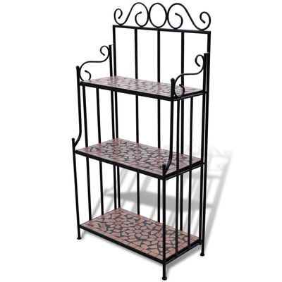 Plant Stand Plant Display Terracotta Colour Mosaic Pattern, terracotta Plant Stand Plant Display Terracotta Colour Mosaic Pattern