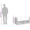vidaXL Garden Sofas Corner with Cushions 2 pcs Grey Poly Rattan