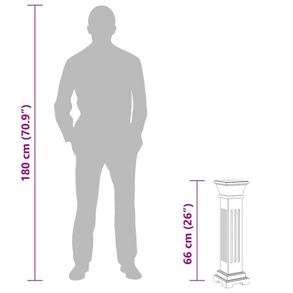 Classic Square Pillar Plant Stand MDF