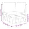 vidaXL 6 Piece Garden Lounge Set with Cream White Cushions Bamboo