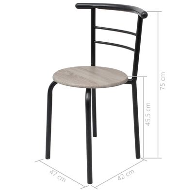 vidaXL Breakfast Bar Set MDF, black vidaXL Breakfast Bar Set MDF