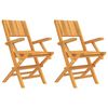 vidaXL Folding Garden Chairs 2 pcs 55x61x90 cm Solid Wood Teak
