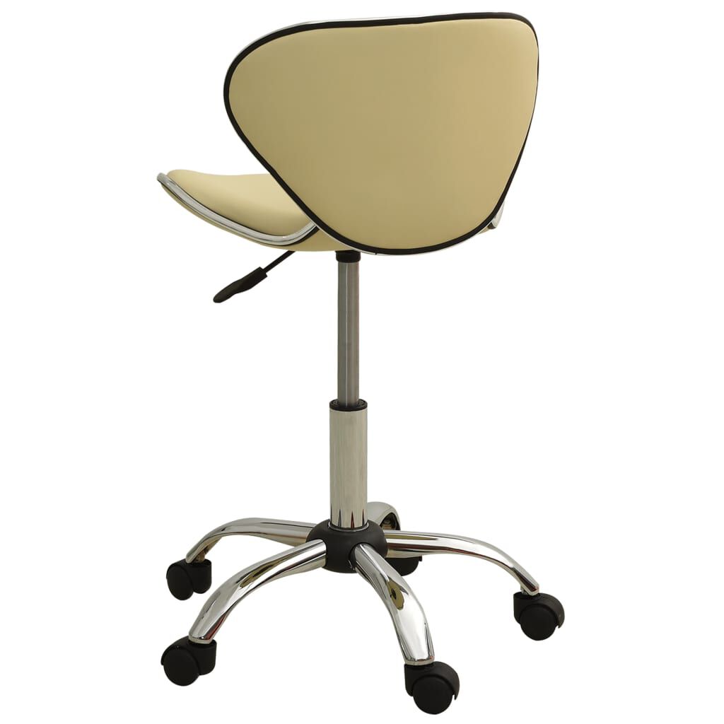 vidaXL Office Chair Cream Faux Leather