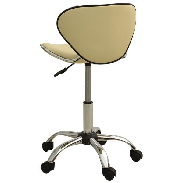 vidaXL Office Chair Cream Faux Leather