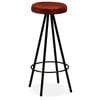 vidaXL Bar Stools 4 pcs Real Leather