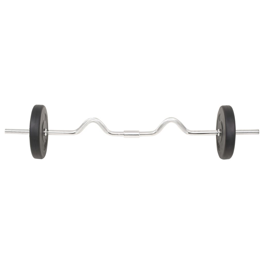 vidaXL Barbell and Dumbbell Set 30 kg