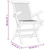 vidaXL Folding Garden Chairs 6 pcs Grey 56x61x89 cm Solid Wood Teak