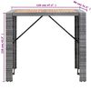 vidaXL 5 Piece Outdoor Bar Set Poly Rattan and Acacia Wood Grey