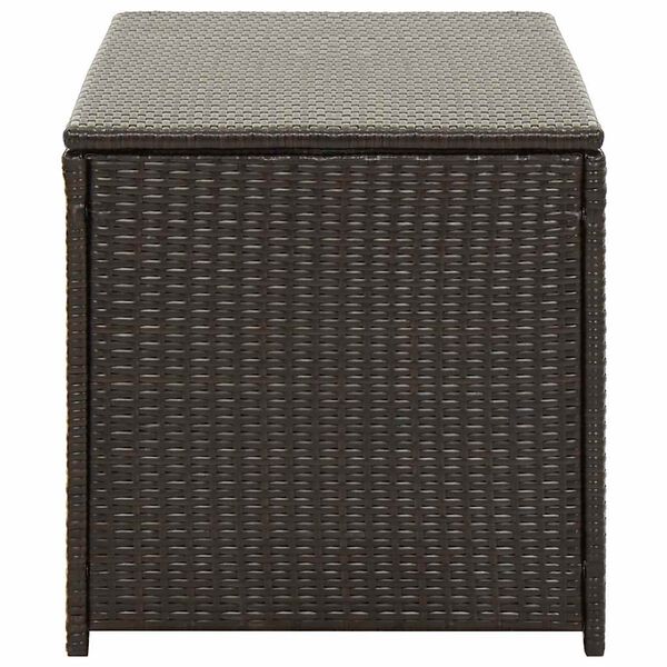 vidaXL Garden Storage Box Poly Rattan 100x50x50 cm Brown