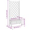 vidaXL Planter with Trellis and Wheels Brown Solid Wood Fir