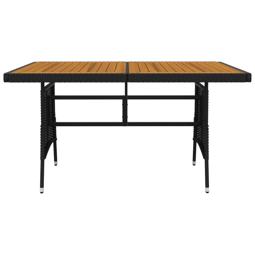 vidaXL 5 Piece Outdoor Dining Set Poly Rattan Black