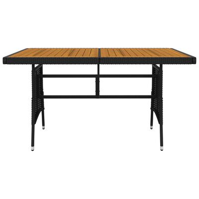 vidaXL 5 Piece Outdoor Dining Set Poly Rattan Black, black and cream vidaXL 5 Piece Outdoor Dining Set Poly Rattan Black