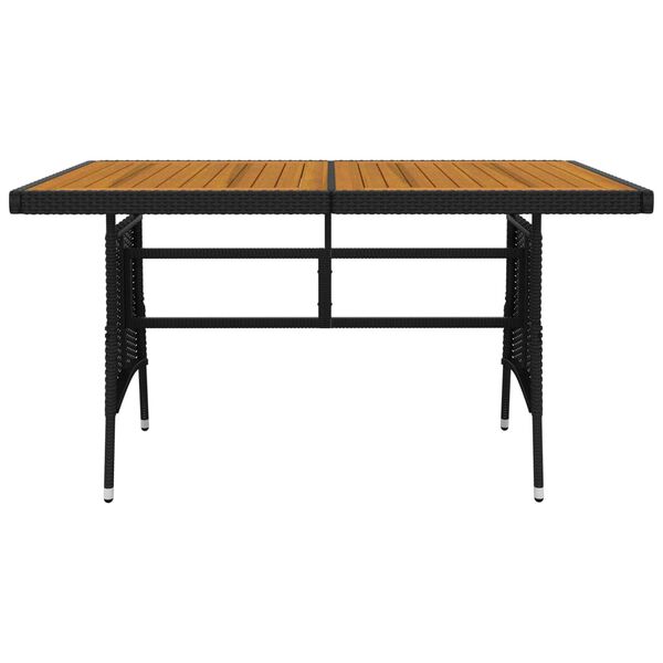 vidaXL 5 Piece Outdoor Dining Set Poly Rattan Black