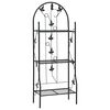 vidaXL 3-Layer Plant Rack Black 52x28x128 cm Iron