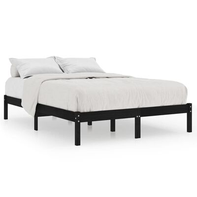 vidaXL Bed Frame without Mattress Black Solid Wood Super King Size, black vidaXL Bed Frame without Mattress Black Solid Wood Super King Size