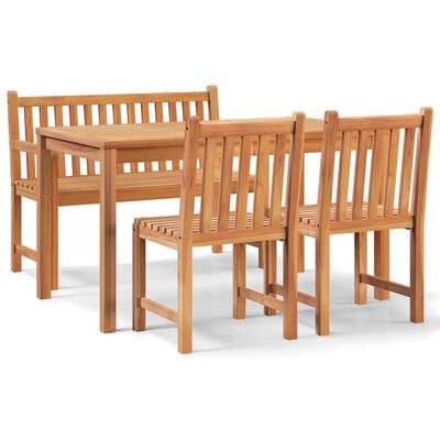 vidaXL 4 Piece Garden Dining Set Solid Wood Teak,  vidaXL 4 Piece Garden Dining Set Solid Wood Teak