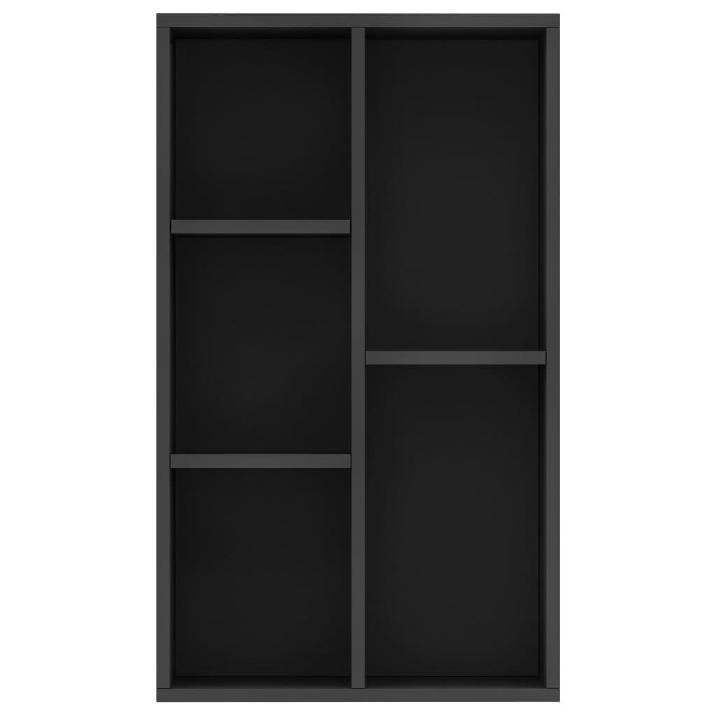 vidaXL Book Cabinet/Sideboard Black 50x25x80 cm Engineered Wood