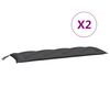 vidaXL Garden Bench Cushions 2pcs Anthracite 150x50x7cm Oxford Fabric