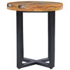 vidaXL Coffee Table 40x45 cm Solid Teak Wood and Polyresin
