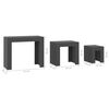 vidaXL Nesting Coffee Tables 3 pcs Grey Engineered Wood