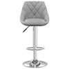 vidaXL Bar Stool 2 pcs Light Grey Velvet