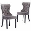 vidaXL Dining Chairs 2 pcs Grey Velvet