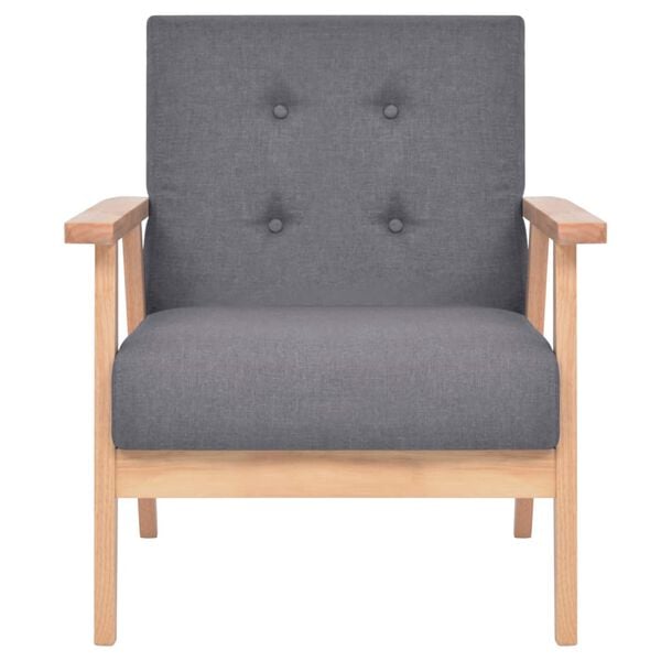 vidaXL Armchair Dark Grey Fabric