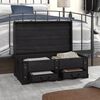 vidaXL Treasure Chest Wood Black 90x51x42 cm