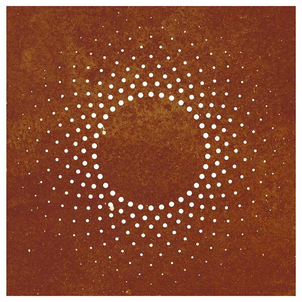 vidaXL Garden Wall Decoration 55x55 cm Corten Steel Sun Design