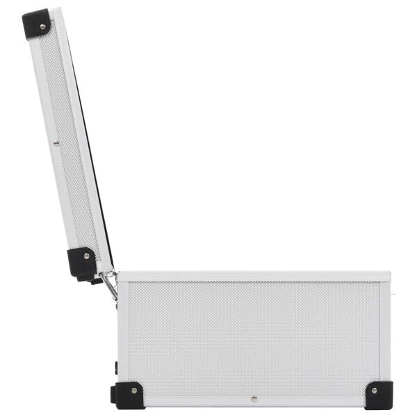 vidaXL CD Case for 80 CDs Aluminium ABS Silver