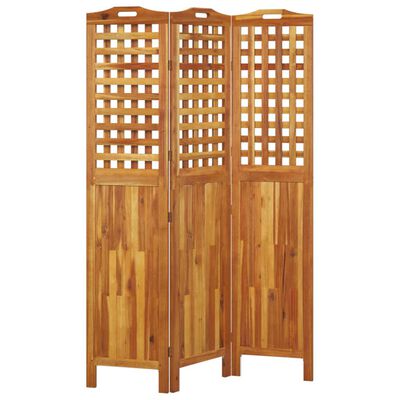 vidaXL 3-Panel Room Divider 121.5x2x180 cm Solid Wood Acacia,  vidaXL 3-Panel Room Divider 121.5x2x180 cm Solid Wood Acacia