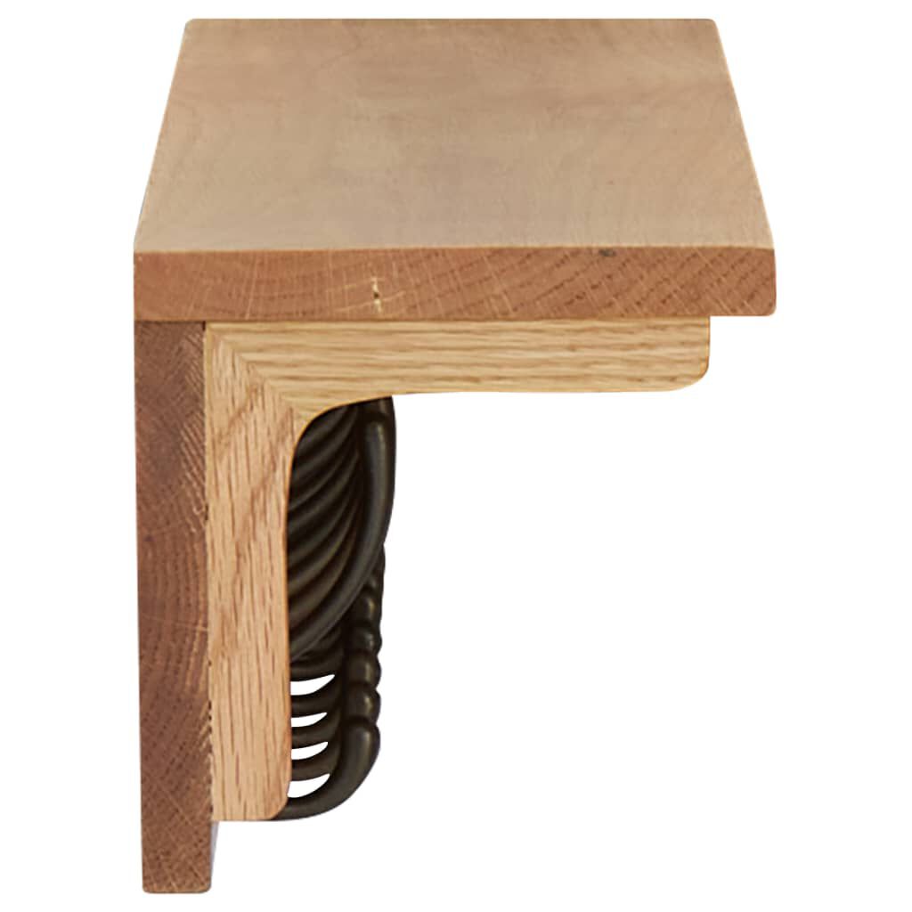 vidaXL Coat Rack 90x16x16 cm Solid Oak Wood