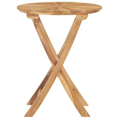 vidaXL Folding Garden Table Ø 60 cm Solid Wood Teak,  vidaXL Folding Garden Table Ø 60 cm Solid Wood Teak