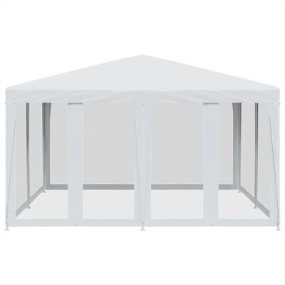 vidaXL Party Tent with 8 Mesh Sidewalls White 4x4 m HDPE, white vidaXL Party Tent with 8 Mesh Sidewalls White 4x4 m HDPE