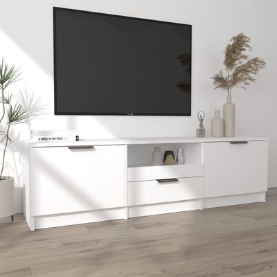 vidaXL TV Cabinet White 140x35x40 cm Engineered Wood, white vidaXL TV Cabinet White 140x35x40 cm Engineered Wood