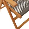 vidaXL 7 Piece Garden Dining Set Grey Polypropylene and Solid Wood