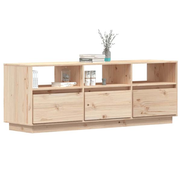 vidaXL TV Cabinet 140x37x50 cm Solid Wood Pine