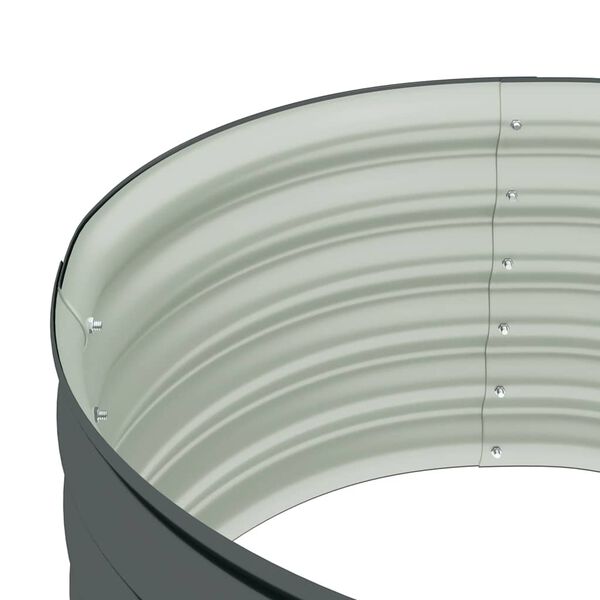 vidaXL Garden Raised Bed 80x80x44 cm Galvanised Steel Grey