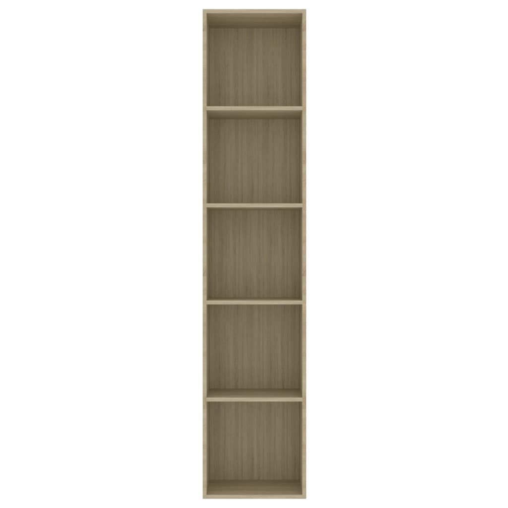 vidaXL Book Cabinet Sonoma Oak 40x30x189 cm Engineered Wood