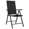 vidaXL 5 Piece Garden Dining Set Black