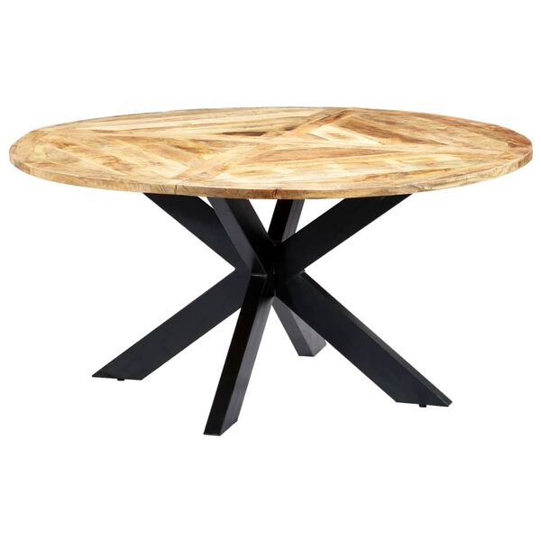 vidaXL Dining Table Round 150x76 cm Solid Mango Wood