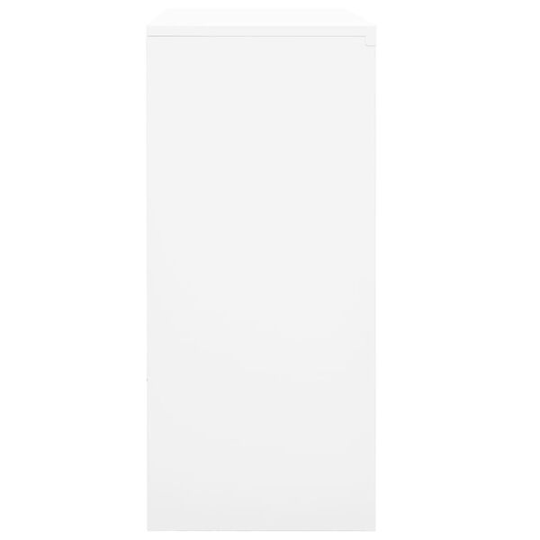 vidaXL Office Cabinet with Sliding Door White 90x40x90 cm Steel